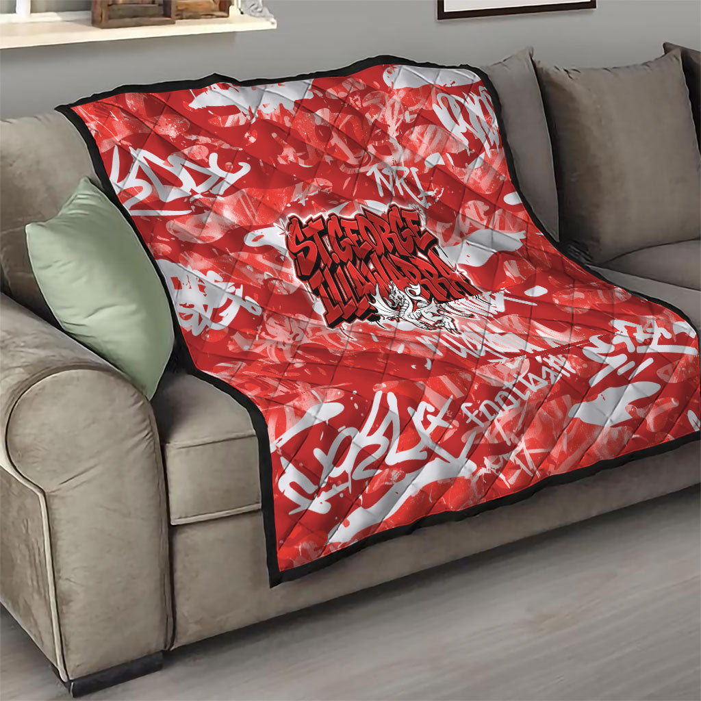 St. George Illawarra Dragons Rugby Quilt Graffiti Typography Urban Camo Abstract Street Style
