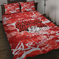 St. George Illawarra Dragons Rugby Quilt Bed Set Graffiti Typography Urban Camo Abstract Street Style