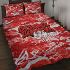 St. George Illawarra Dragons Rugby Quilt Bed Set Graffiti Typography Urban Camo Abstract Street Style