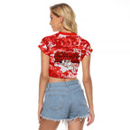 St. George Illawarra Dragons Rugby Raglan Cropped T Shirt Graffiti Typography Urban Camo Abstract Street Style