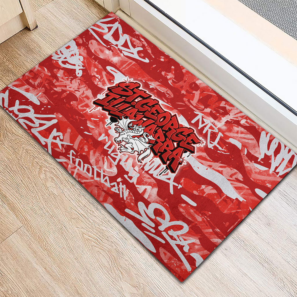 St. George Illawarra Dragons Rugby Rubber Doormat Graffiti Typography Urban Camo Abstract Street Style