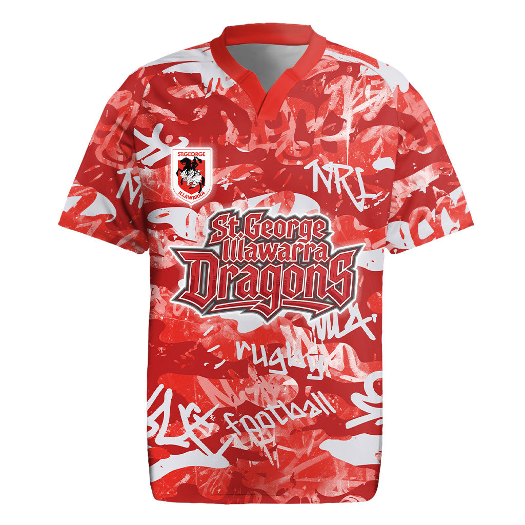 St. George Illawarra Dragons Rugby Rugby Jersey Graffiti Typography Urban Camo Abstract Street Style