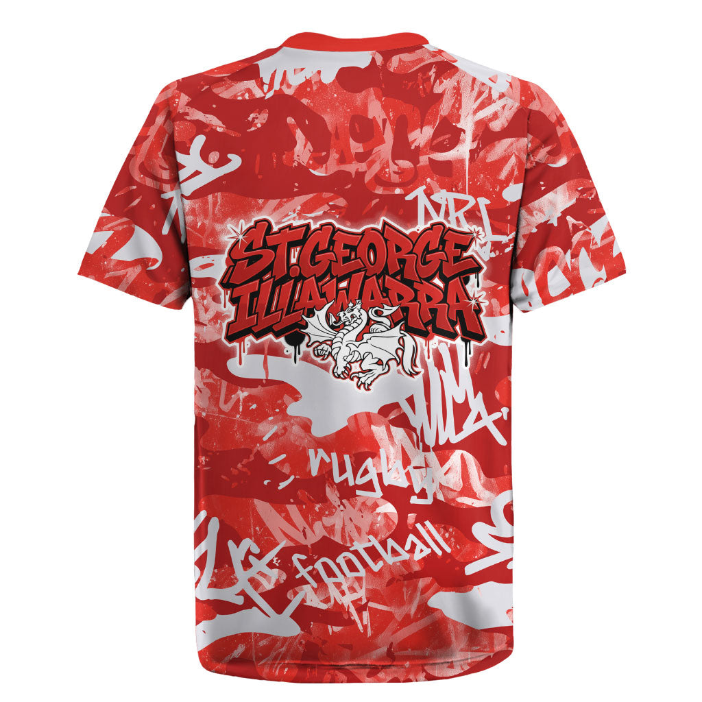 St. George Illawarra Dragons Rugby Rugby Jersey Graffiti Typography Urban Camo Abstract Street Style