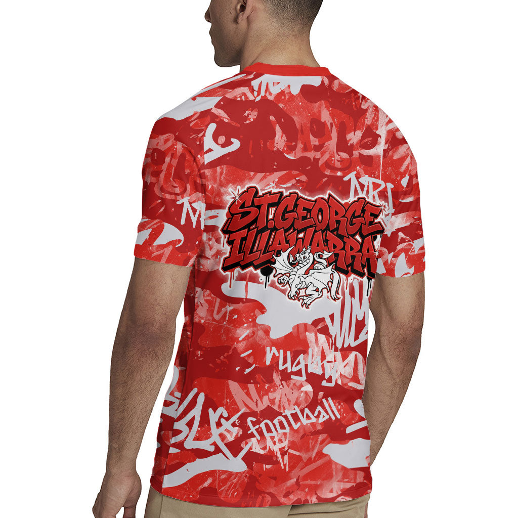 St. George Illawarra Dragons Rugby Rugby Jersey Graffiti Typography Urban Camo Abstract Street Style