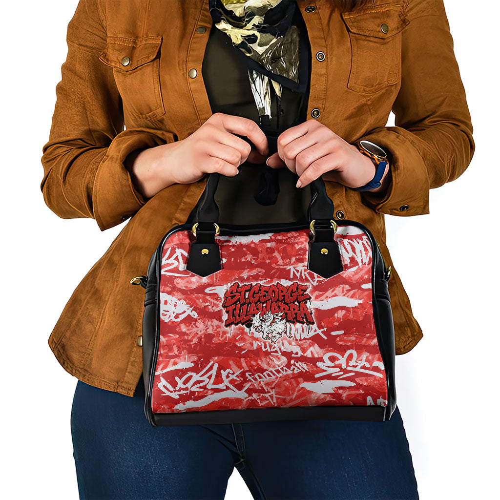 St. George Illawarra Dragons Rugby Shoulder Handbag Graffiti Typography Urban Camo Abstract Street Style