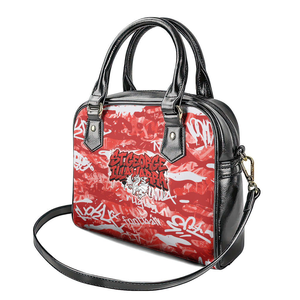 St. George Illawarra Dragons Rugby Shoulder Handbag Graffiti Typography Urban Camo Abstract Street Style