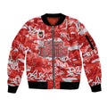 St. George Illawarra Dragons Rugby Sleeve Zip Bomber Jacket Graffiti Typography Urban Camo Abstract Street Style