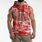 St. George Illawarra Dragons Rugby Sleeveless Hoodie Graffiti Typography Urban Camo Abstract Street Style