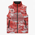 St. George Illawarra Dragons Rugby Sleeveless Puffer Jacket Graffiti Typography Urban Camo Abstract Street Style