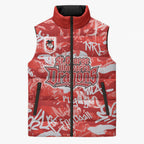 St. George Illawarra Dragons Rugby Sleeveless Puffer Jacket Graffiti Typography Urban Camo Abstract Street Style