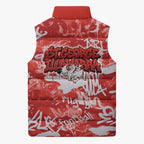 St. George Illawarra Dragons Rugby Sleeveless Puffer Jacket Graffiti Typography Urban Camo Abstract Street Style