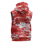 St. George Illawarra Dragons Rugby Sleeveless Zip Hoodie Graffiti Typography Urban Camo Abstract Street Style