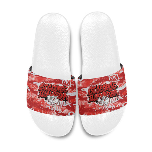 St. George Illawarra Dragons Rugby Slide Sandals Graffiti Typography Urban Camo Abstract Street Style