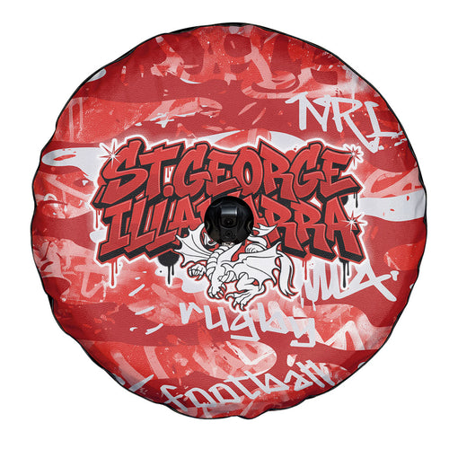St. George Illawarra Dragons Rugby Spare Tire Cover Graffiti Typography Urban Camo Abstract Street Style