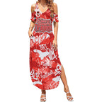 St. George Illawarra Dragons Rugby Summer Maxi Dress Graffiti Typography Urban Camo Abstract Street Style