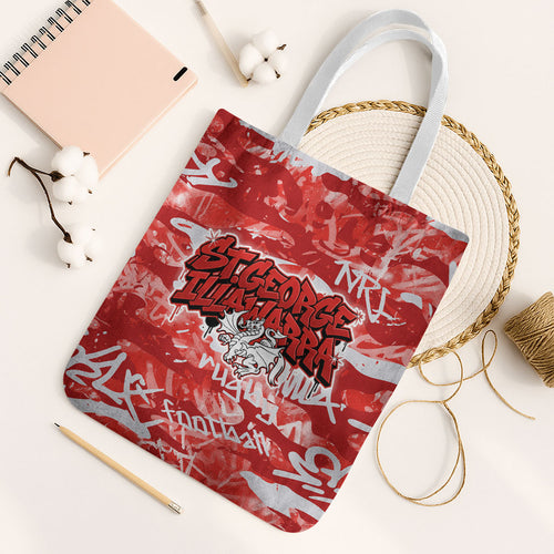 St. George Illawarra Dragons Rugby Tote Bag Graffiti Typography Urban Camo Abstract Street Style
