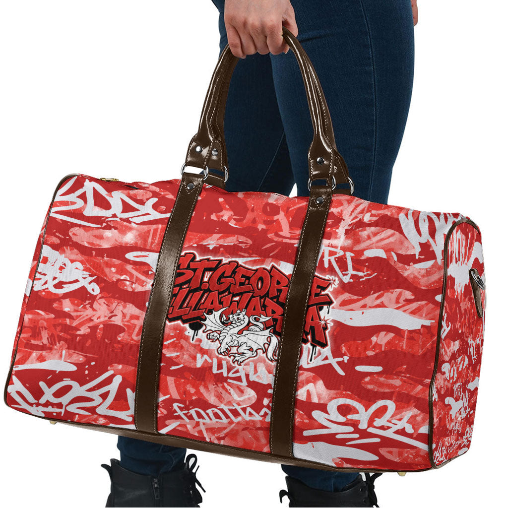 St. George Illawarra Dragons Rugby Travel Bag Graffiti Typography Urban Camo Abstract Street Style