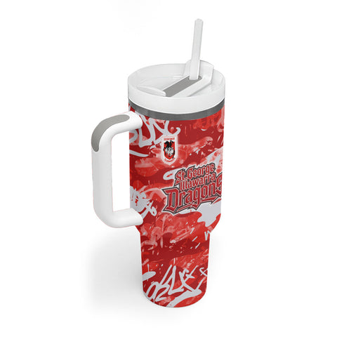 St. George Illawarra Dragons Rugby Tumbler With Handle Graffiti Typography Urban Camo Abstract Street Style