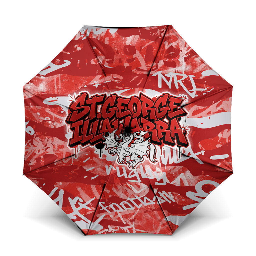 St. George Illawarra Dragons Rugby Umbrella Graffiti Typography Urban Camo Abstract Street Style