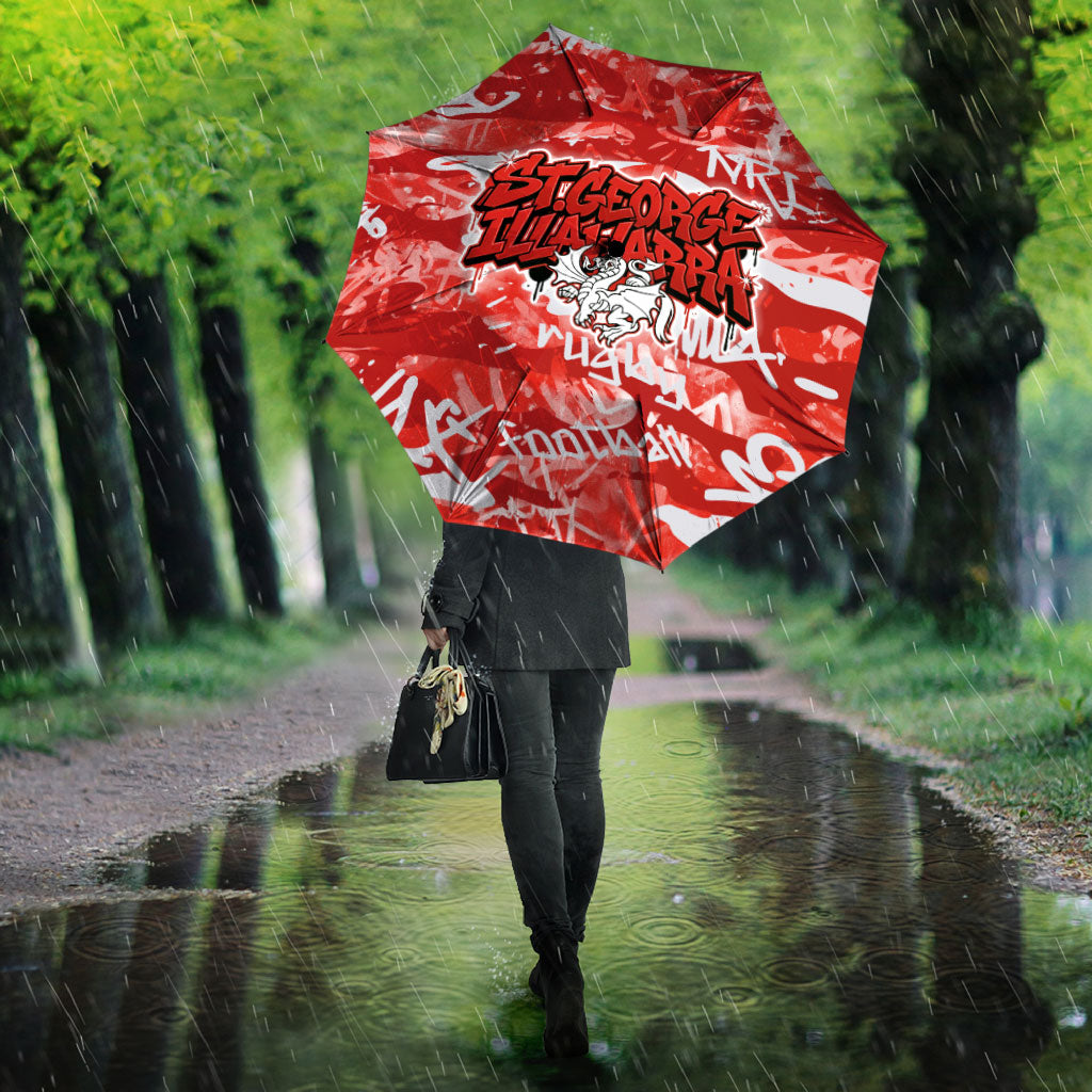 St. George Illawarra Dragons Rugby Umbrella Graffiti Typography Urban Camo Abstract Street Style