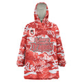 St. George Illawarra Dragons Rugby Wearable Blanket Hoodie Graffiti Typography Urban Camo Abstract Street Style