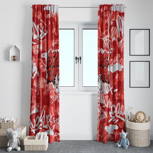 St. George Illawarra Dragons Rugby Window Curtain Graffiti Typography Urban Camo Abstract Street Style