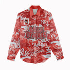 St. George Illawarra Dragons Rugby Women Casual Shirt Graffiti Typography Urban Camo Abstract Street Style