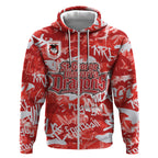 St. George Illawarra Dragons Rugby Zip Hoodie Graffiti Typography Urban Camo Abstract Street Style