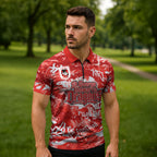 St. George Illawarra Dragons Rugby Zipper Polo Shirt Graffiti Typography Urban Camo Abstract Street Style