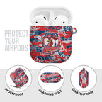 Sydney Roosters Rugby AirPods Case Graffiti Typography Urban Camo Abstract Street Style