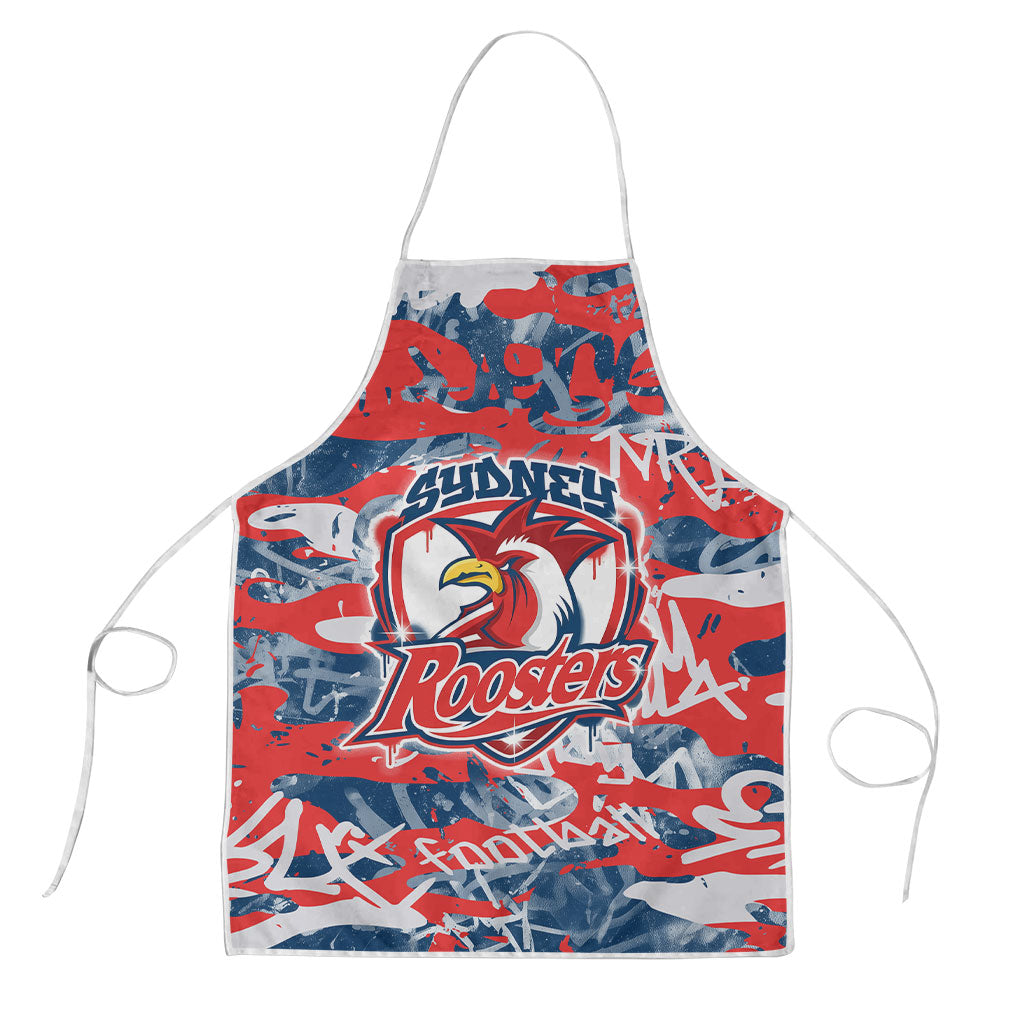 Sydney Roosters Rugby Apron Graffiti Typography Urban Camo Abstract Street Style