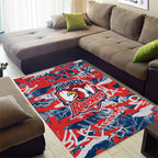 Sydney Roosters Rugby Area Rug Graffiti Typography Urban Camo Abstract Street Style