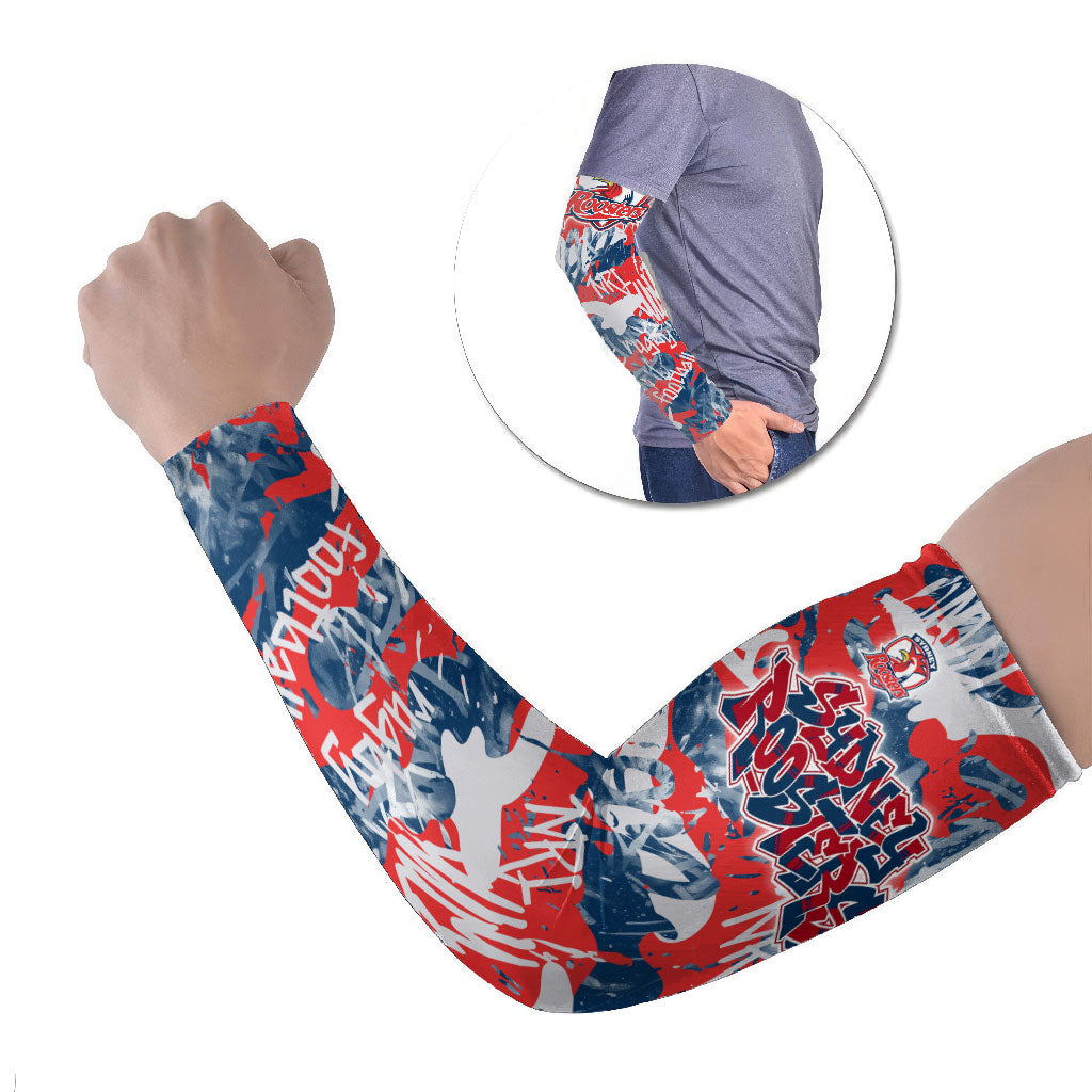 Sydney Roosters Rugby Arm Sleeves Graffiti Typography Urban Camo Abstract Street Style