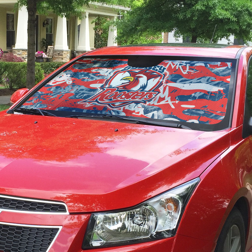 Sydney Roosters Rugby Auto Sun Shade Graffiti Typography Urban Camo Abstract Street Style