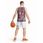 Sydney Roosters Rugby Basketball Jersey Graffiti Typography Urban Camo Abstract Street Style
