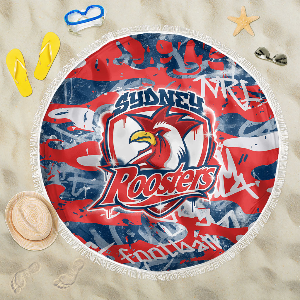 Sydney Roosters Rugby Beach Blanket Graffiti Typography Urban Camo Abstract Street Style