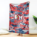 Sydney Roosters Rugby Blanket Graffiti Typography Urban Camo Abstract Street Style