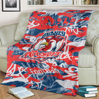 Sydney Roosters Rugby Blanket Graffiti Typography Urban Camo Abstract Street Style
