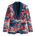 Sydney Roosters Rugby Blazer Graffiti Typography Urban Camo Abstract Street Style