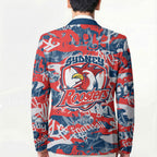 Sydney Roosters Rugby Blazer Graffiti Typography Urban Camo Abstract Street Style
