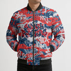 Sydney Roosters Rugby Bomber Puffer Jacket Graffiti Typography Urban Camo Abstract Street Style