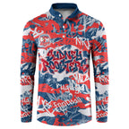 Sydney Roosters Rugby Button Sweatshirt Graffiti Typography Urban Camo Abstract Street Style
