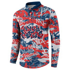 Sydney Roosters Rugby Button Sweatshirt Graffiti Typography Urban Camo Abstract Street Style