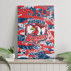 Sydney Roosters Rugby Canvas Wall Art Graffiti Typography Urban Camo Abstract Street Style