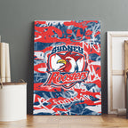 Sydney Roosters Rugby Canvas Wall Art Graffiti Typography Urban Camo Abstract Street Style