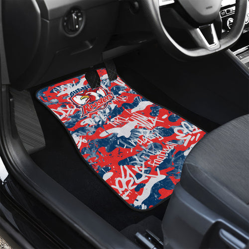 Sydney Roosters Rugby Car Mats Graffiti Typography Urban Camo Abstract Street Style