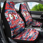 Sydney Roosters Rugby Car Seat Cover Graffiti Typography Urban Camo Abstract Street Style