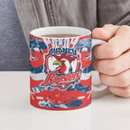 Sydney Roosters Rugby Ceramic Mug Graffiti Typography Urban Camo Abstract Street Style