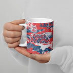 Sydney Roosters Rugby Ceramic Mug Graffiti Typography Urban Camo Abstract Street Style