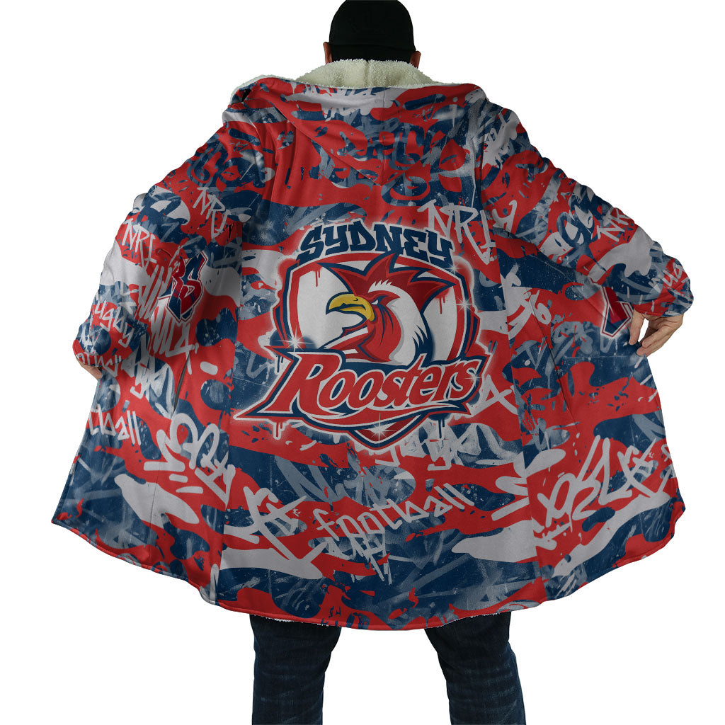 Sydney Roosters Rugby Cloak Graffiti Typography Urban Camo Abstract Street Style